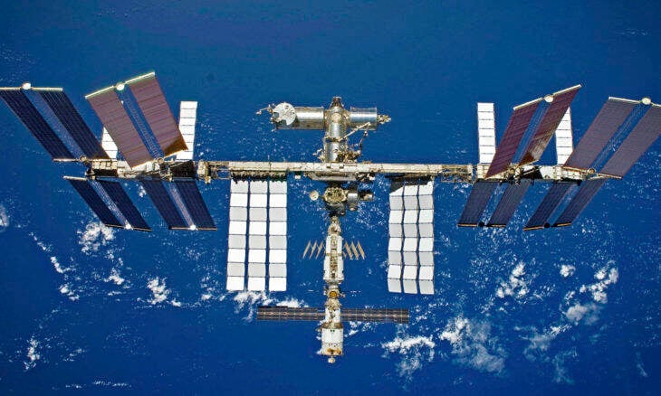 Rússia divulga vídeo que mostra o módulo russo se separando da ISS. Foto: Reprodução Twitter