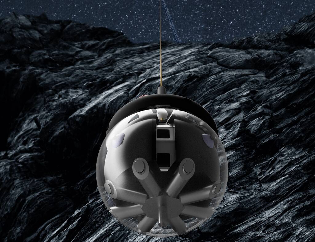 Europa revela sonda com formato de bola que vai explorar cavernas lunares