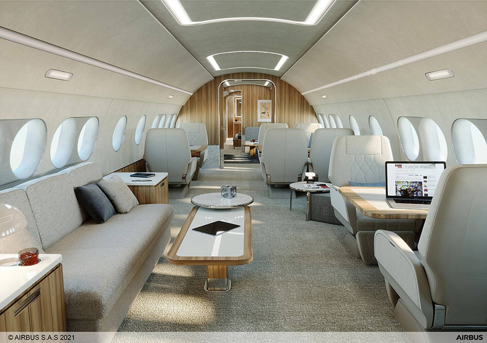 Configurador da Airbus permite criar interior do seu próprio avião