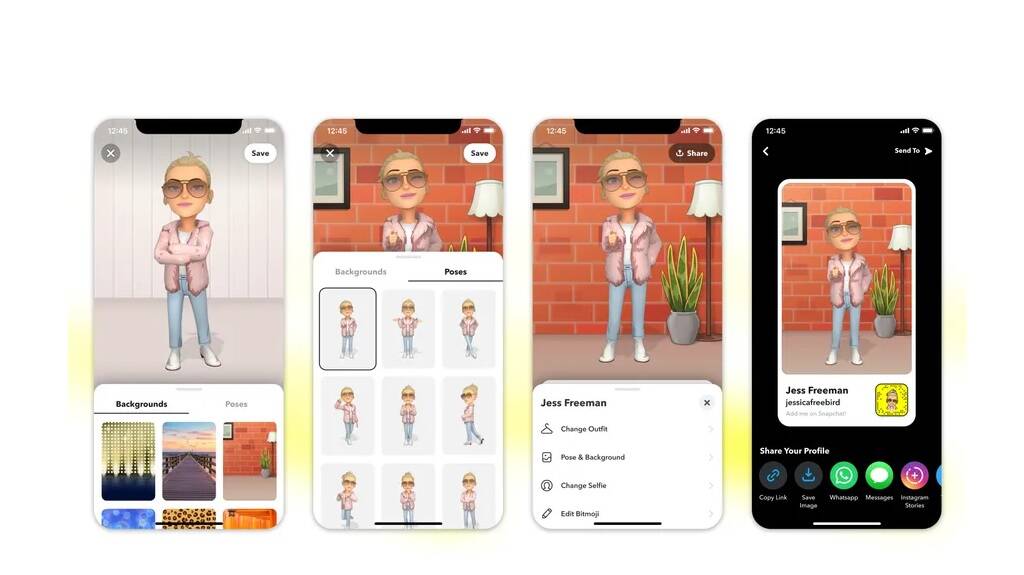 Snapchat vai permitir uso de Bitmoji 3D no perfil