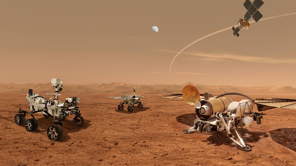 Nasa e ESA iniciam planejamento de missão para recuperar amostras de rochas de Marte