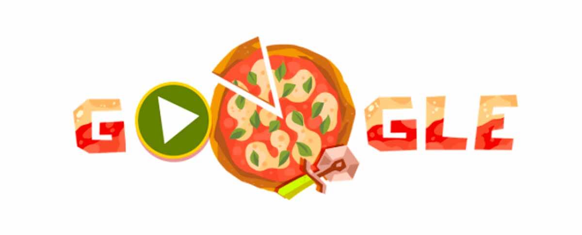 Celebração da pizza. Foto: Reprodução Google
