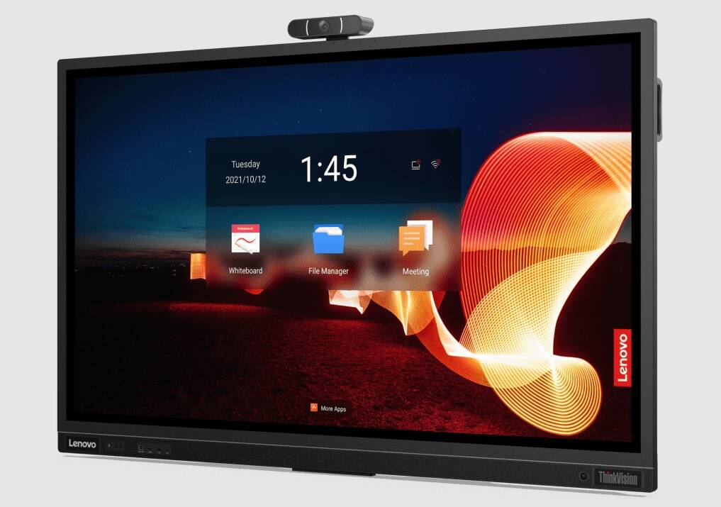 Lenovo revela novos modelos de telas 4k interativas
