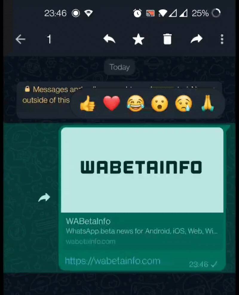 WhatsApp libera reações a mensagens em versão beta para Android