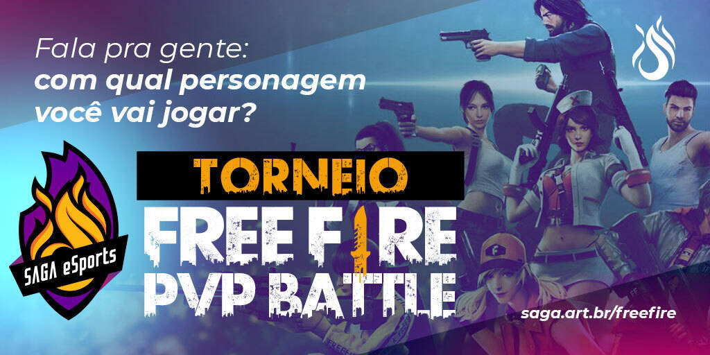Saga anuncia torneio de Free Fire com R$ 3.000 em prêmios