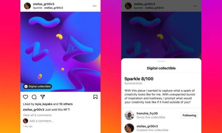 Instagram irá facilitar venda de NFTs na rede social