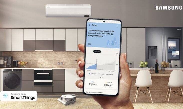 App da Samsung permite monitorar gasto de energia pelo celular