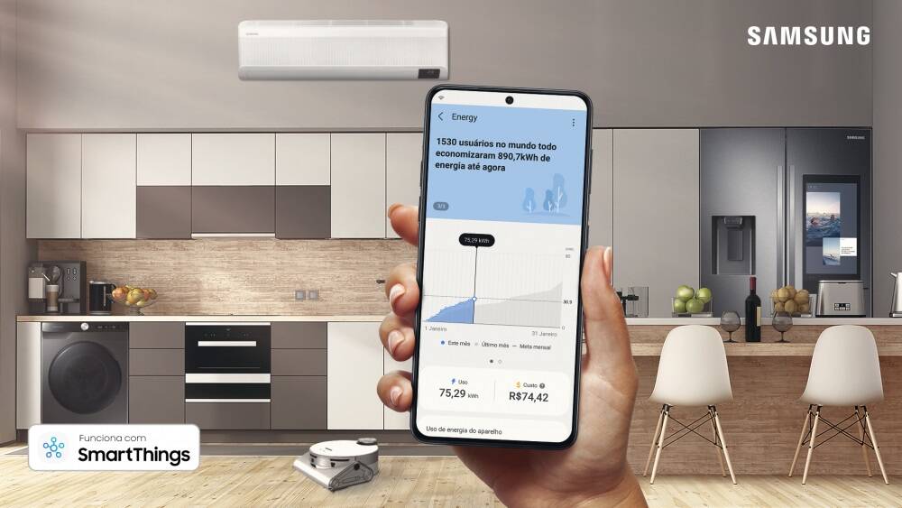 App da Samsung permite monitorar gasto de energia pelo celular