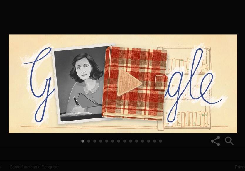 Google faz homenagem para Anne Frank em Doodle